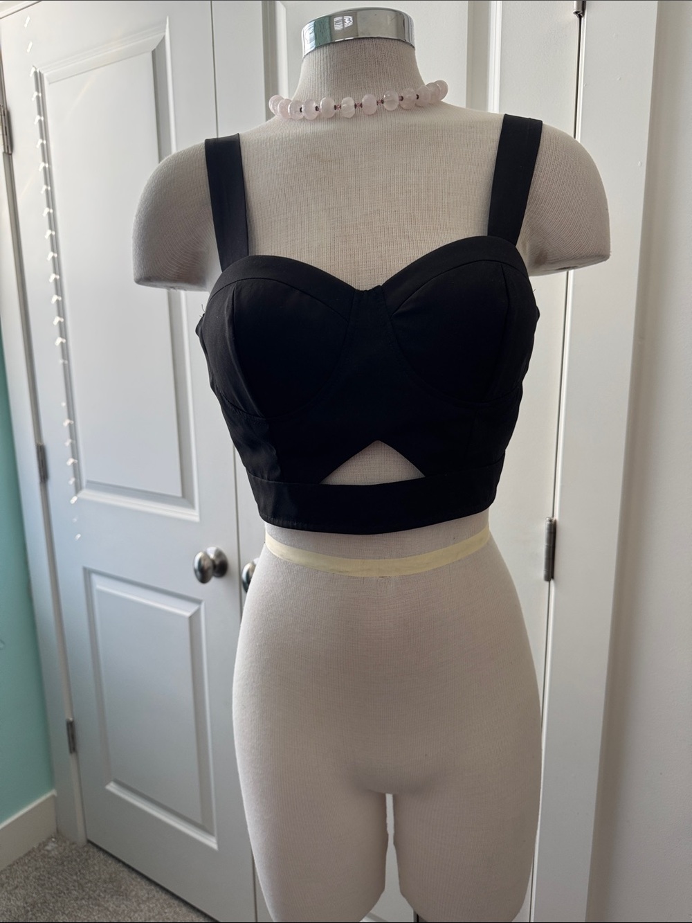 Forever 21 Black Crop Bustier Top